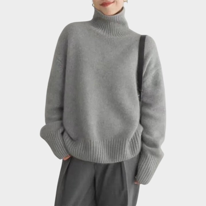 Roll Neck Oversized Knitted Jumper