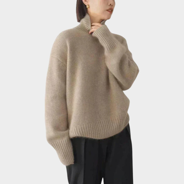 Roll Neck Oversized Knitted Jumper