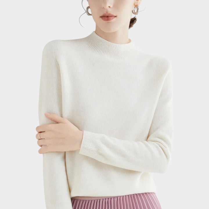 High Neck Fine Knit Jumper