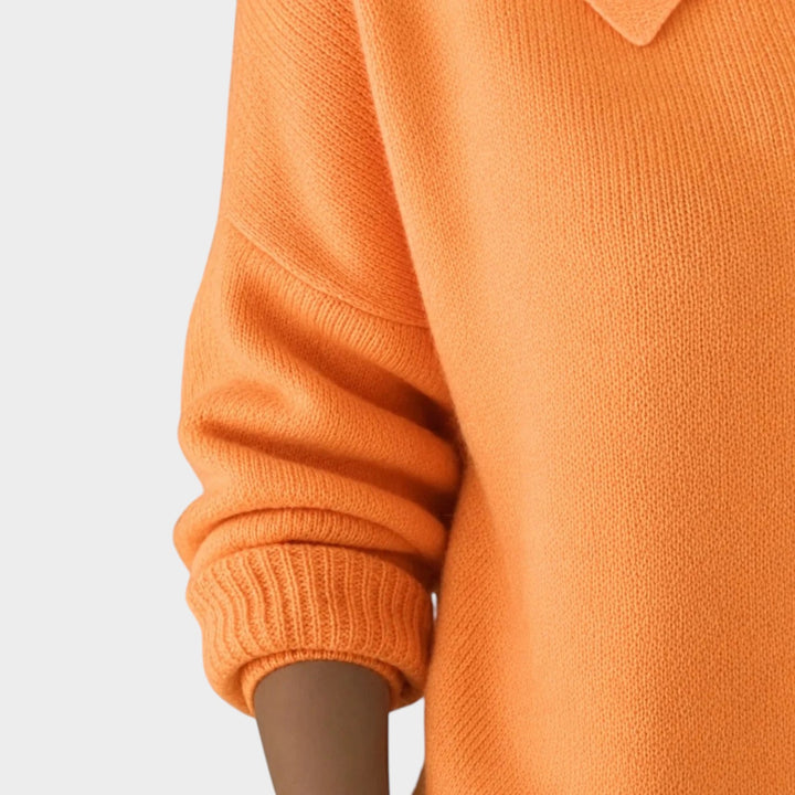 Button Up Collared Knitted Cardigan