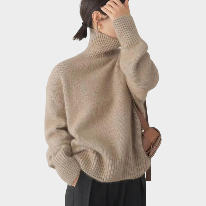 Roll Neck Oversized Knitted Jumper