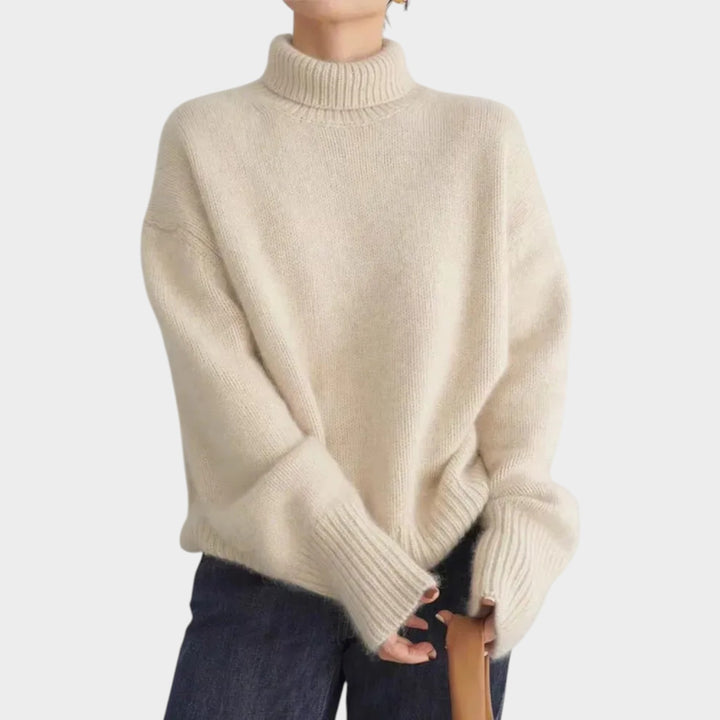 Roll Neck Oversized Knitted Jumper