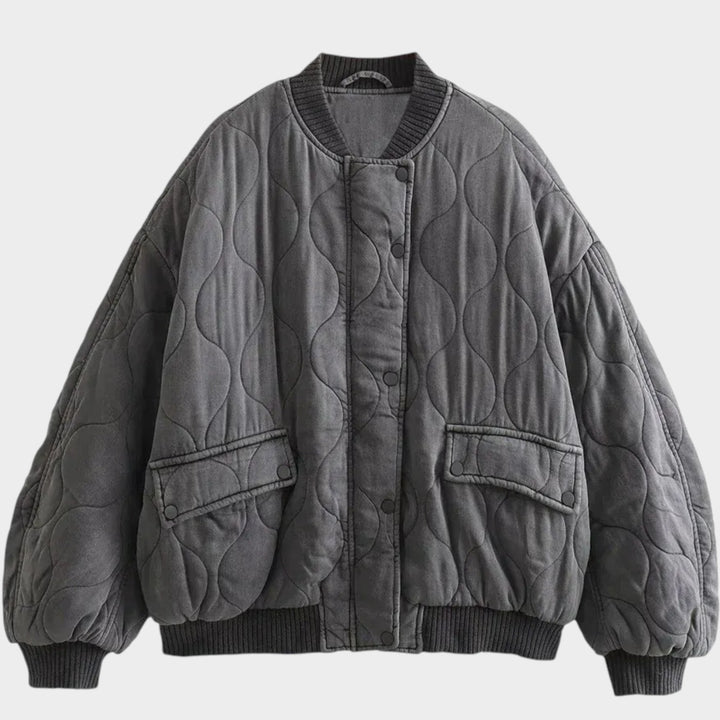 Oversized Quilted Bomber Jacket