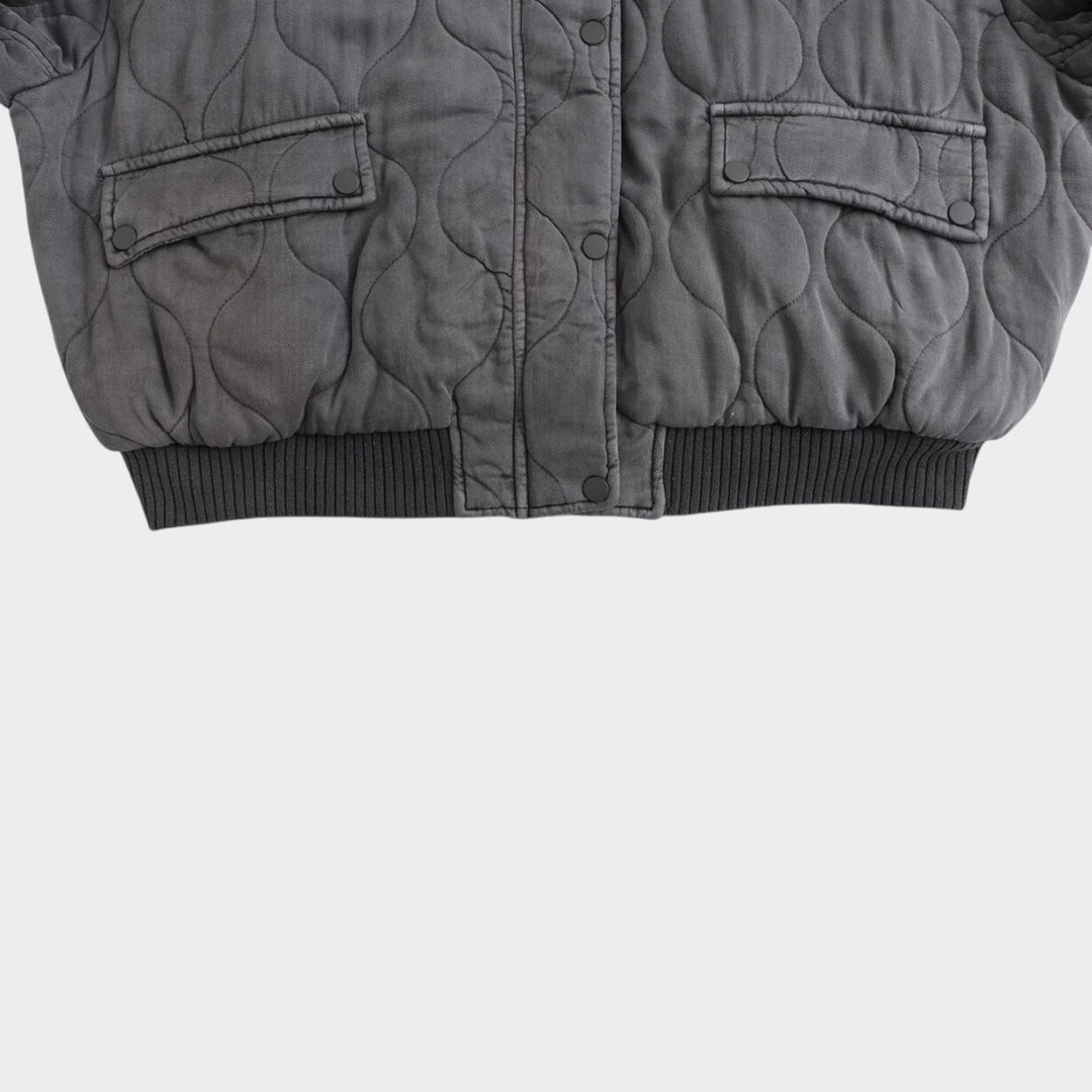 Oversized Quilted Bomber Jacket