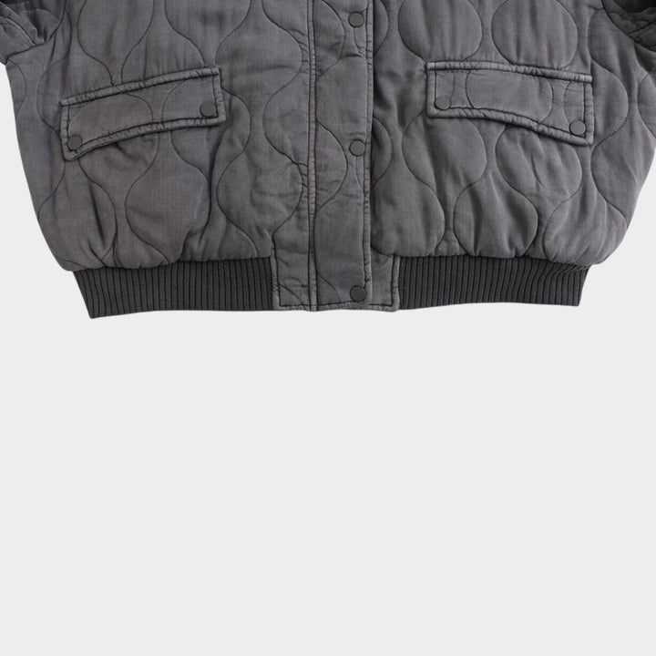 Oversized Quilted Bomber Jacket