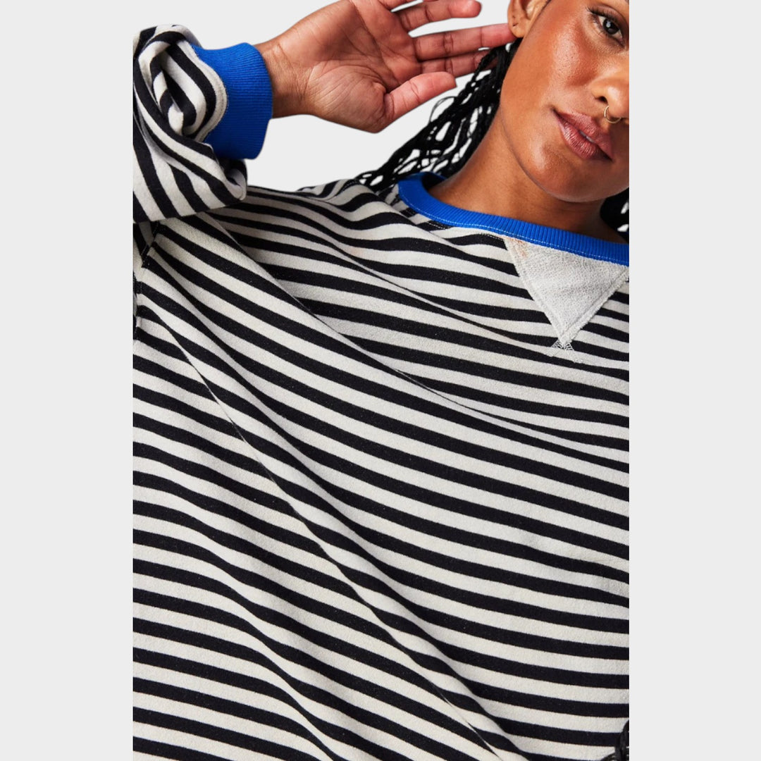 Striped Oversized Crew Neck Jumper
