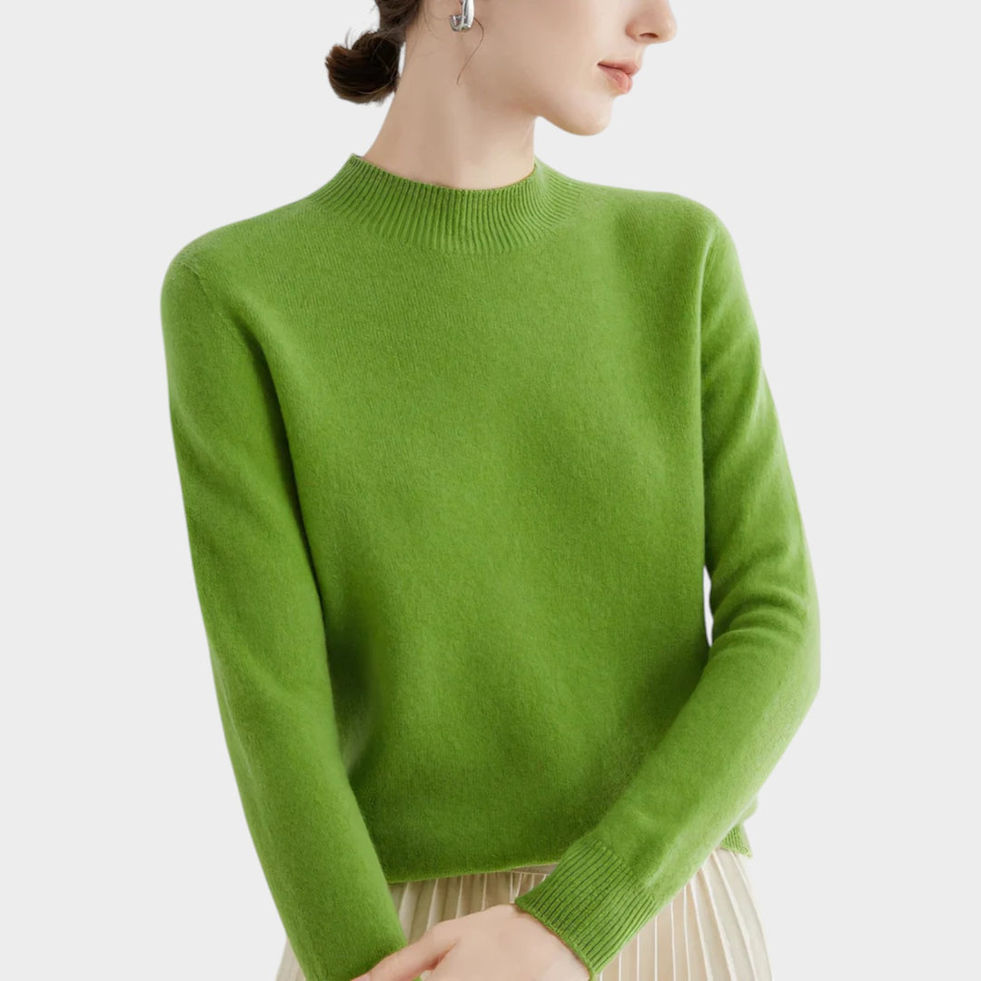 High Neck Fine Knit Jumper