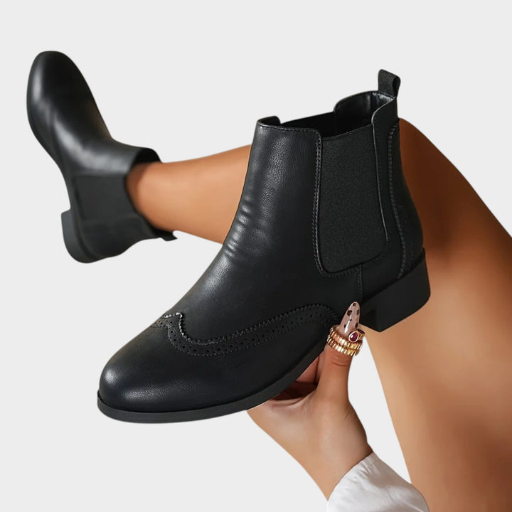 Brogue Leather Chelsea Boots