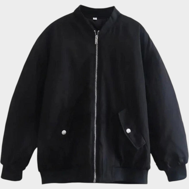 Oversized Zip Up  Bomber Jacket