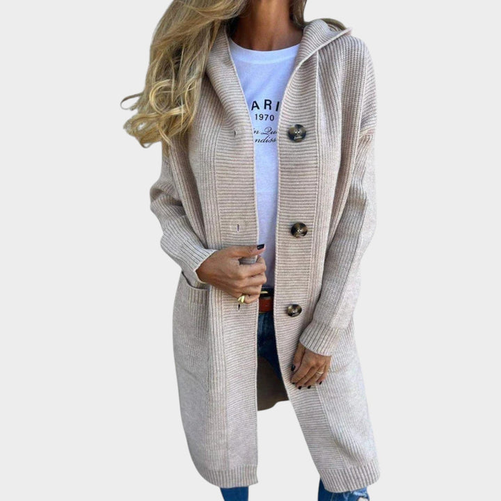 Long Ribbed Knitted Cardigan