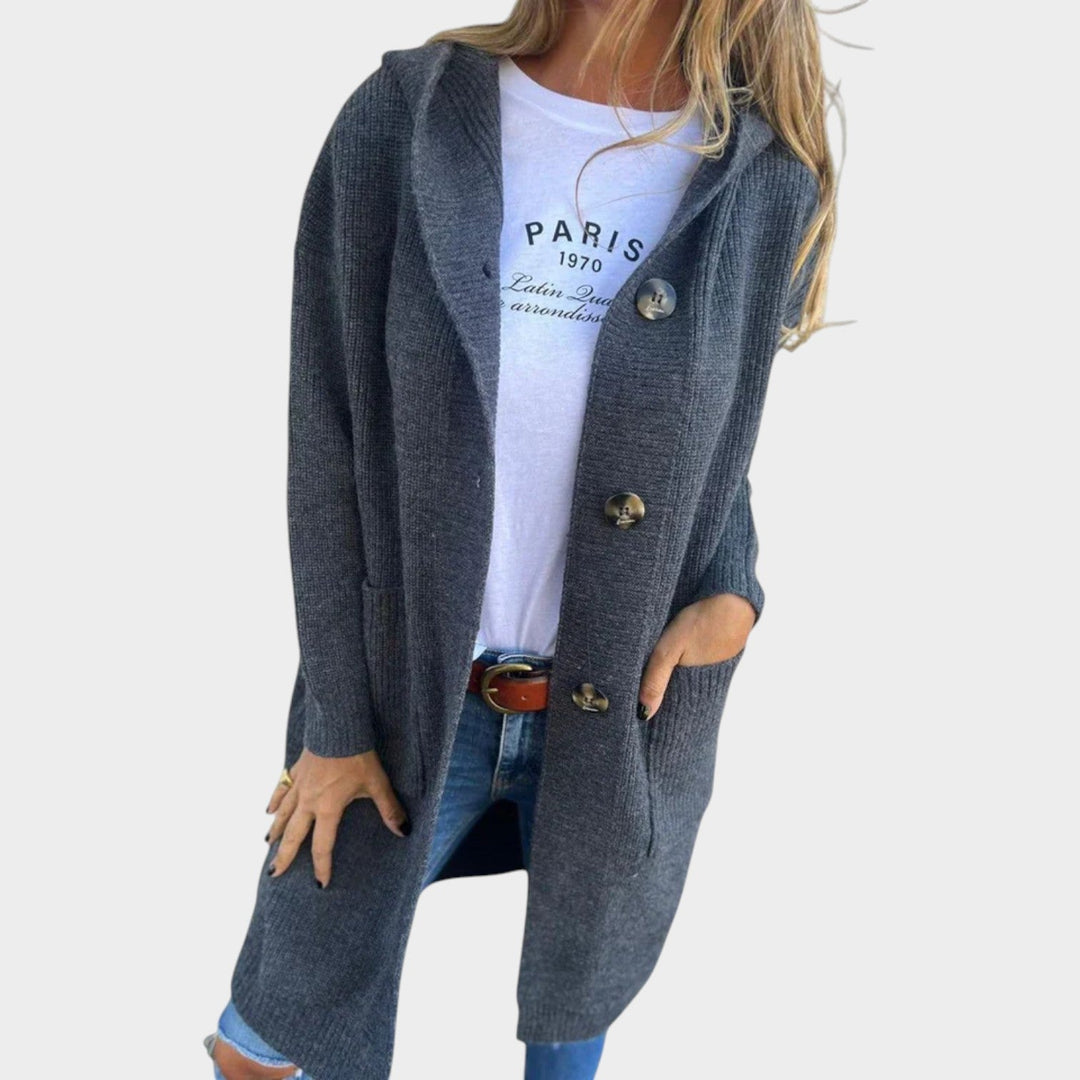 Long Ribbed Knitted Cardigan