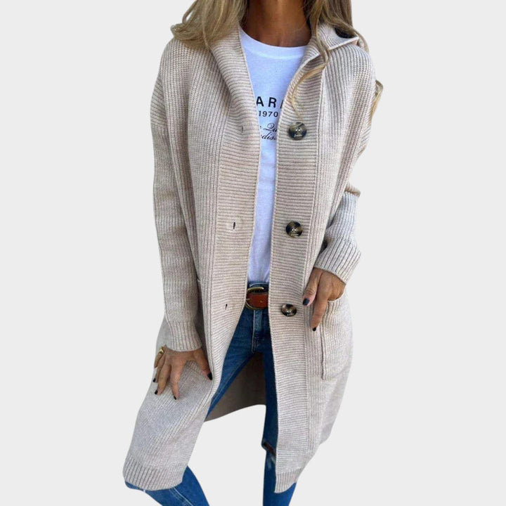 Long Ribbed Knitted Cardigan