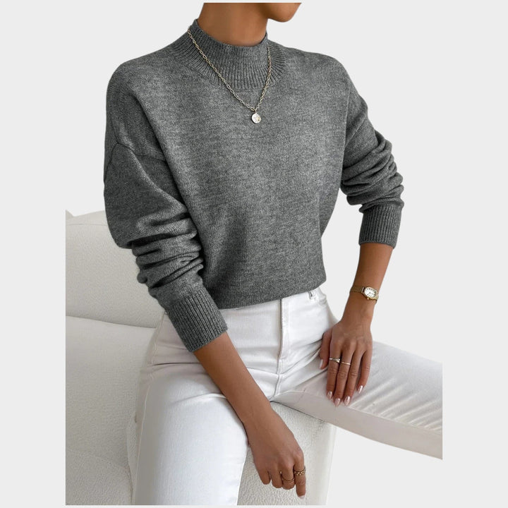 Mock Neck Soft Knitted Jumper