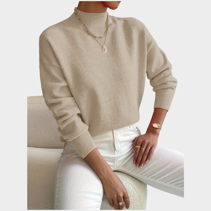 Mock Neck Soft Knitted Jumper