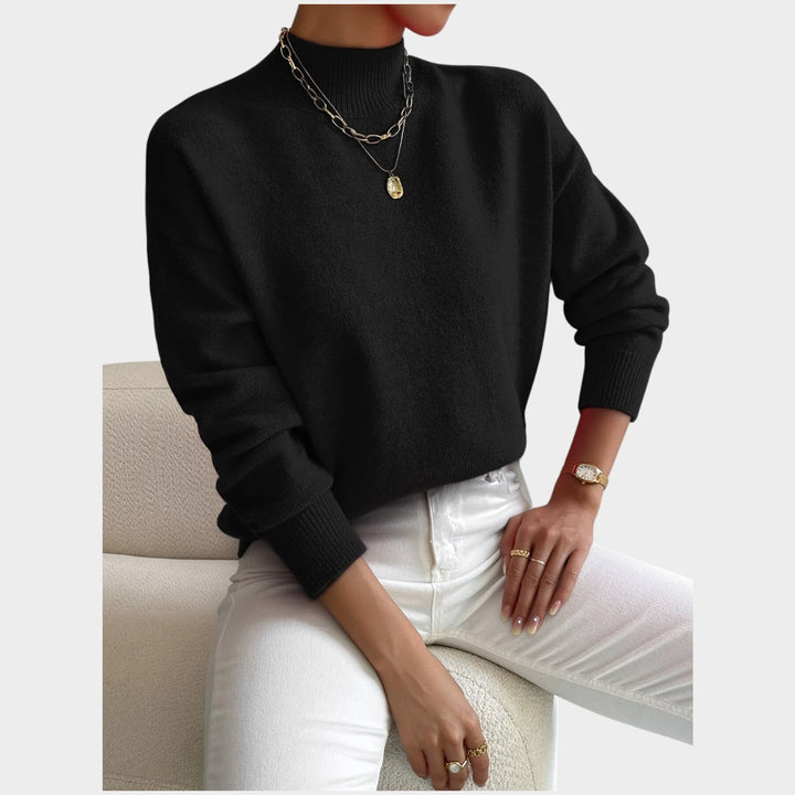 Mock Neck Soft Knitted Jumper