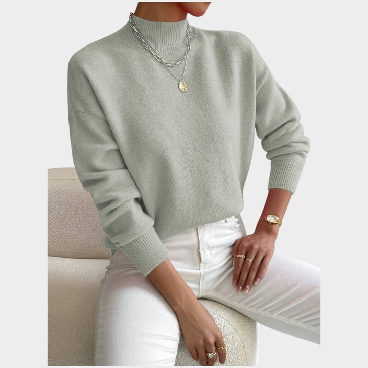 Mock Neck Soft Knitted Jumper