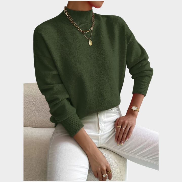 Mock Neck Soft Knitted Jumper
