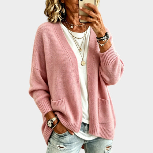 Women’s Chunky Knit Cardigan Oversized Button Front