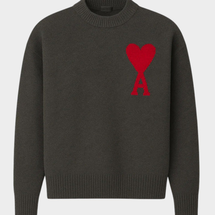 Heart Crew Neck Knitted Jumper