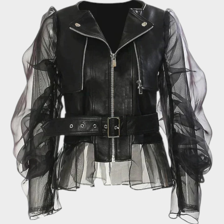 Leather Sheer Jacket